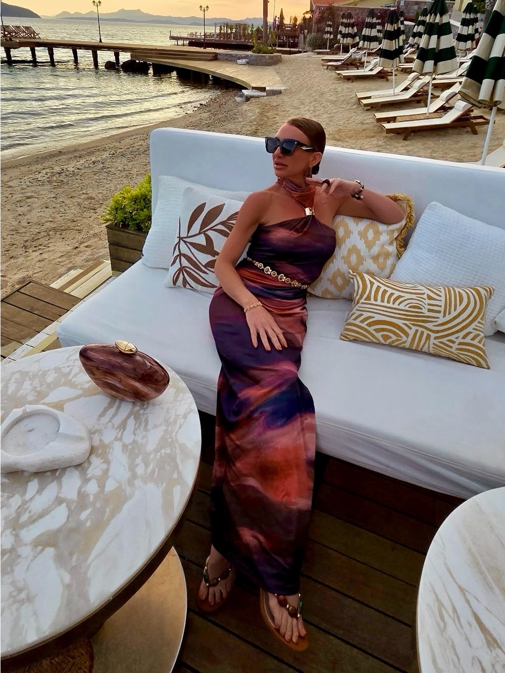 Dusky ombré Sunset maxi dress